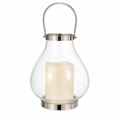Lantern (rim lit glass) - Silver