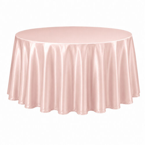 Table cloth (satin) - Blush pink - 120-inch round