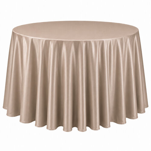 Table cloth (satin) - Taupe - 120-inch round