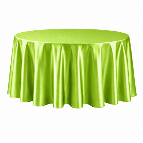 Table cloth (satin) - Apple green - 120-inch round