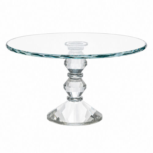 Cake plate (crystal base) - Clear