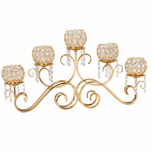 Centerpiece with 5 crystal ball holders - Gold