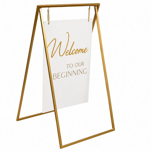 “Welcome to our wedding” sign