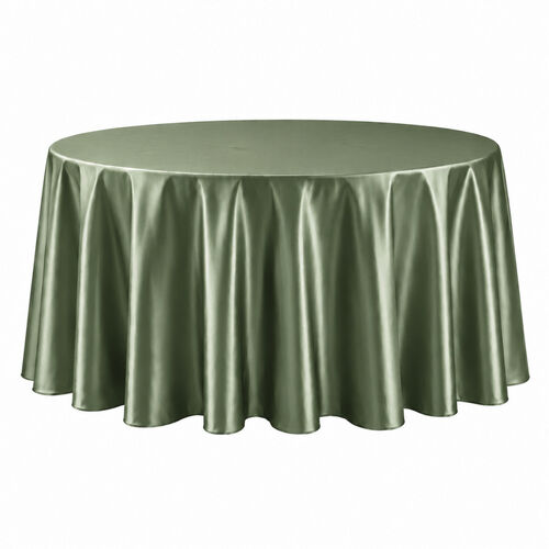 Table cloth (satin) - Dark sage - 120-inch round