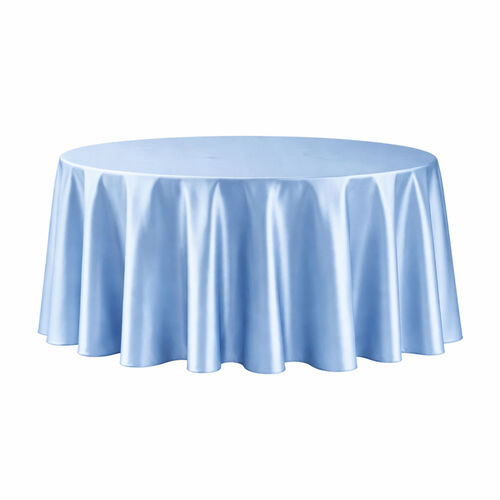 Table cloth (satin) - Baby blue - 120-inch round