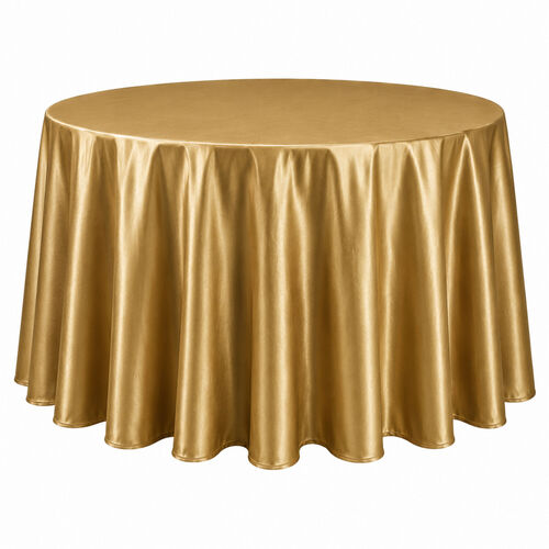 Table cloth (satin) - Antique gold - 120-inch round