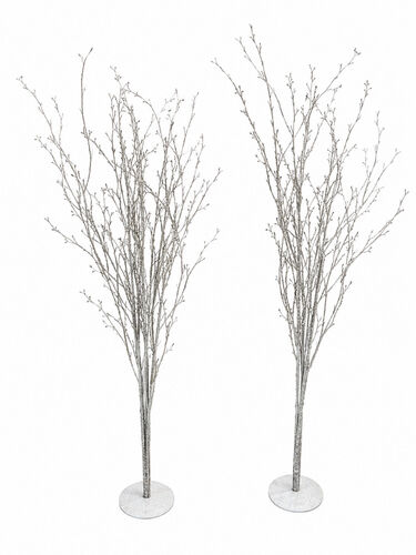 Glitter Trees - Silver - 2 ft